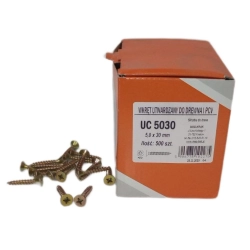 Wkręt utwardzony do drewna 5.0x30mm - 500 szt.